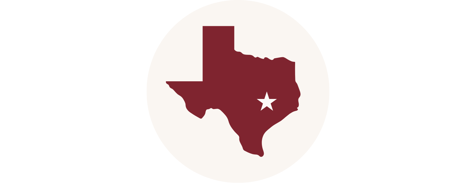 Texas state icon representing locally owned and operated service in Bryan-College Station, Texas.